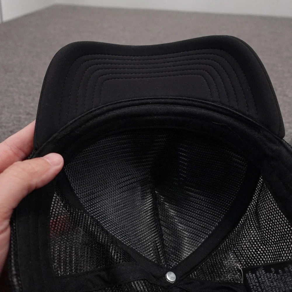 James Perse Hat Cap Snap Back Mens One Size Black Live Nation Mesh Trucker
